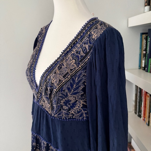 Free people My Love Navy Blue Mini dress Small - Picture 4 of 15